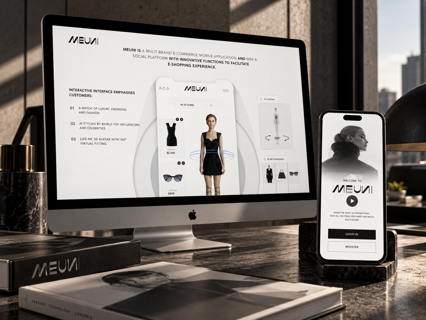 MEUNI: Creative direction for a fashion-tech platform