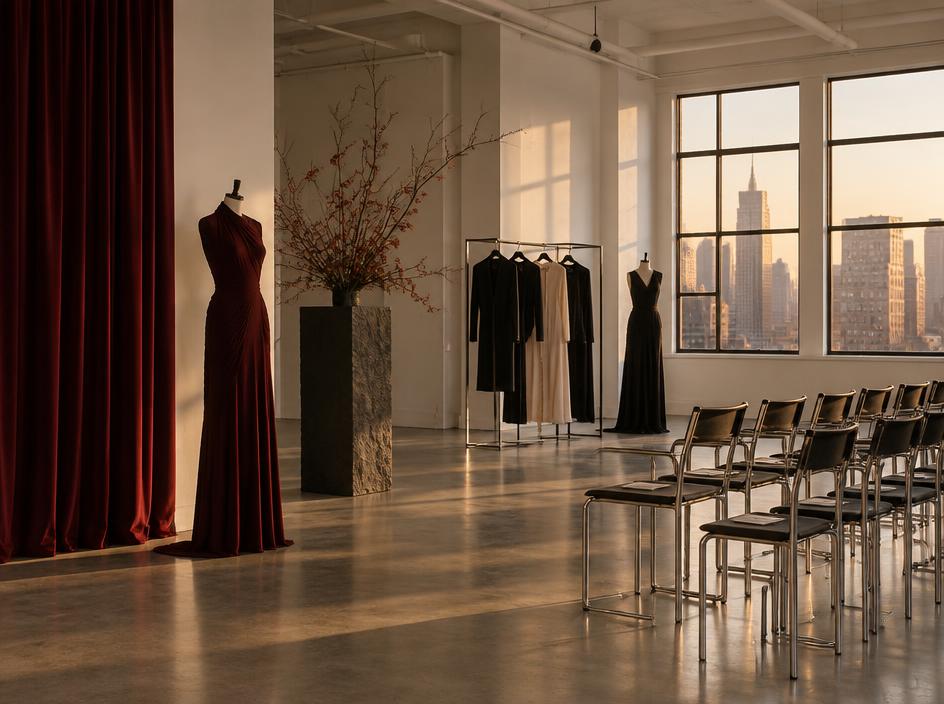 A New York gallery prepared for a cultural presentation
